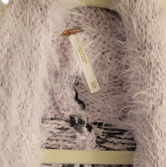 *IR* Free People Cable Mix Cardi in Lavender Fog - Picture 5 of 6